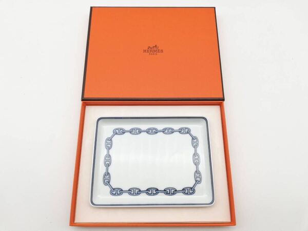 未使用 HERMES シェーヌダンクル スクエアプレート エルメス お皿 スクエア プレート 食器 皿 Bridal