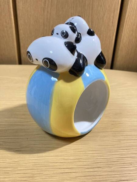 ▼たれぱんだ≪蚊取り線香入れ 1個≫陶器製 お香入れ 玉乗り ホルダー 蚊取りケース パンダ