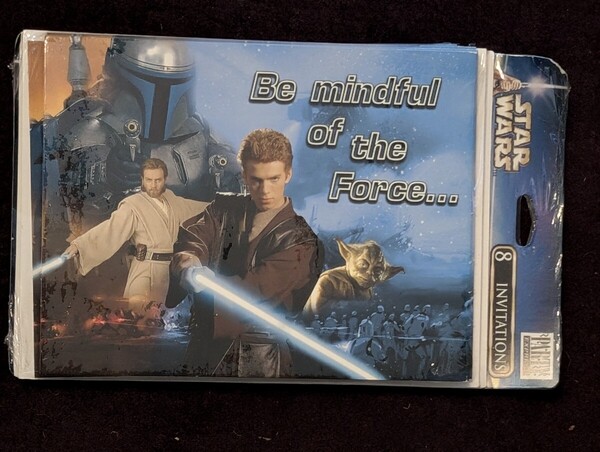 パーティー招待状 8枚 スター・ウォーズ エピソード2/クローンの攻撃 2002年発売 Star Wars Episode II 輸入品