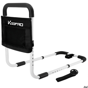 手すり 立ち上がり補助器具 8段長さ 小物整理バッグ付き ベッドガード 起き上がり 柵 安定性 丈夫 高齢者向け 介護用 組立簡単