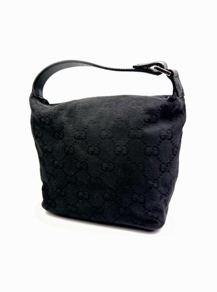 GUCCI グッチ GG ミニハンドバッグ 黒 ブラック キャンバスレザー 化粧ポーチ 鞄 化粧品バック 化粧ポーチ マルチバッグ 女性 レディース