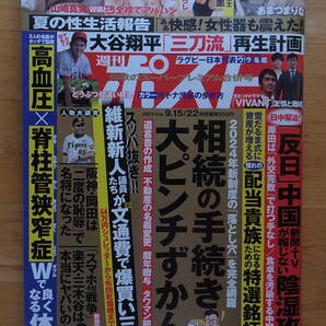 週刊ポスト 2023.9.15/22 大谷翔平 山崎真実 阪神・岡田 相続の手続き 高血圧×脊柱管狭窄症 日本ラグビー