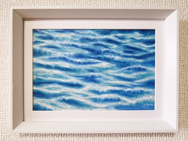 景画 海の絵 アクリル画 癒し 絵画 夏 ヒーリングアート パステル画