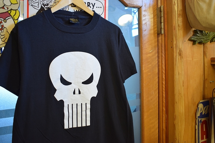 グッドプリントUSA製90sビンテージChangesチェンジズMARVELマーベル パニッシャープリントTシャツMブラックアメカジストリートh25171