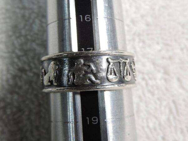 【質問欄より値下げ交渉可】ヴィンテージ リング レディース指輪・MEXICO 925刻印有り・中古・美品・17.5号・約6.00g