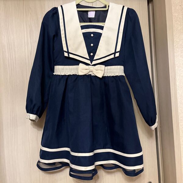 アクシーズ ☆ワンピース☆140☆セーラー☆スカート☆紺☆ネイビー