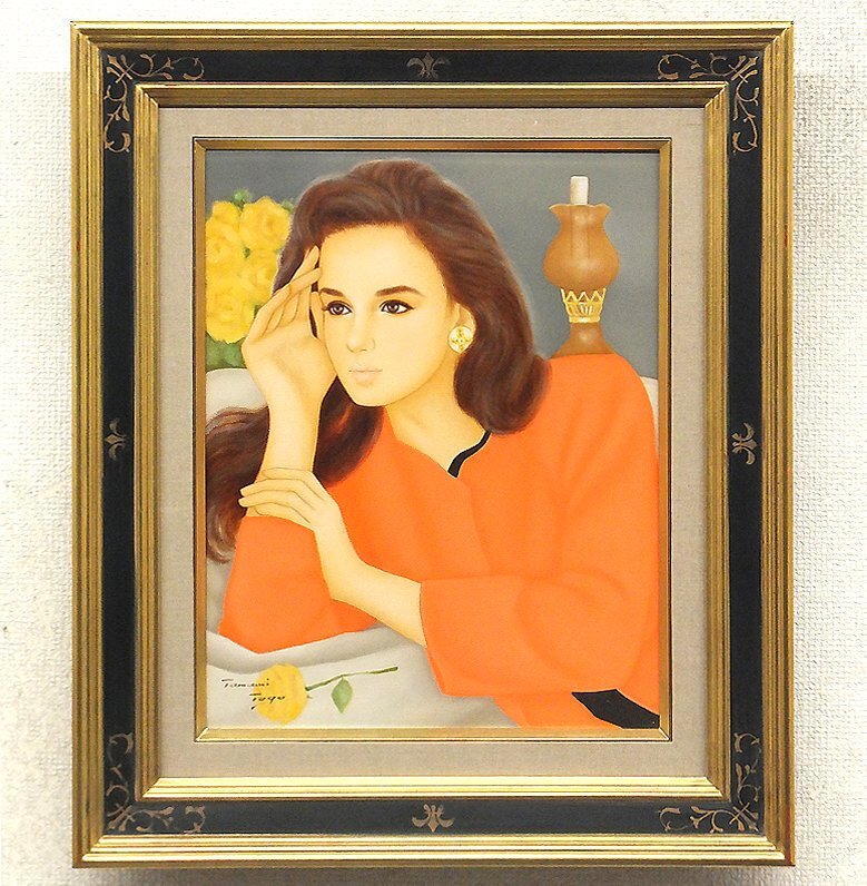絵画 油彩画 女性 東郷たまみ 「花ことば」