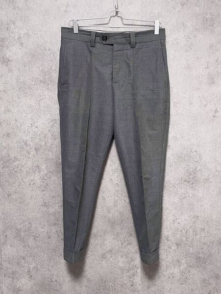 【BRUNELLO CUCINELLI】定価約20万円 永久クリーススラックス 44 ブルネロクチネリ ウール コットンパンツ