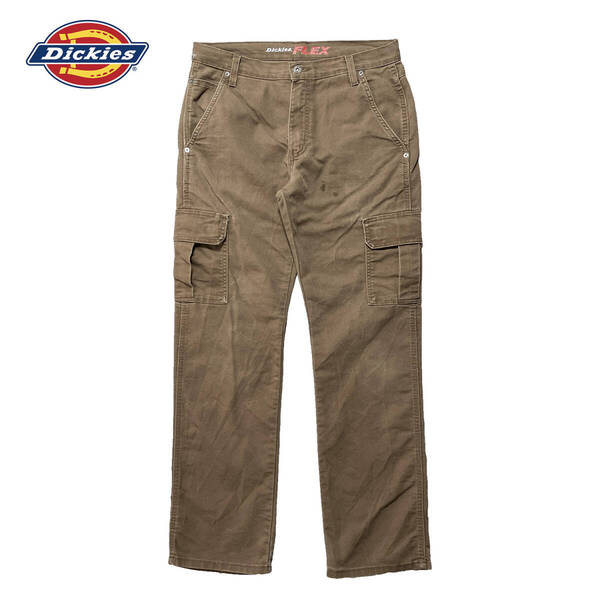 USA 古着 Dickies ディッキーズ ダックコットン ワークパンツ カーゴパンツ ブラウン 茶色 W32 L32 中古 CG0104