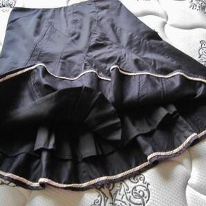 綺麗め デザインワークス 上質素材 フレアスカート 日本製 ブランド アバハウス Aラインスカート 黒 Brand ストレッチ スカート レア 得 特