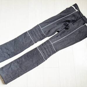 レア 名作 美品 KRIS VAN ASSCHE クリスヴァンアッシュ パンツ バイカー カシミヤ ウール 変形ジップポケット 44 グレー 伊勢丹 △8