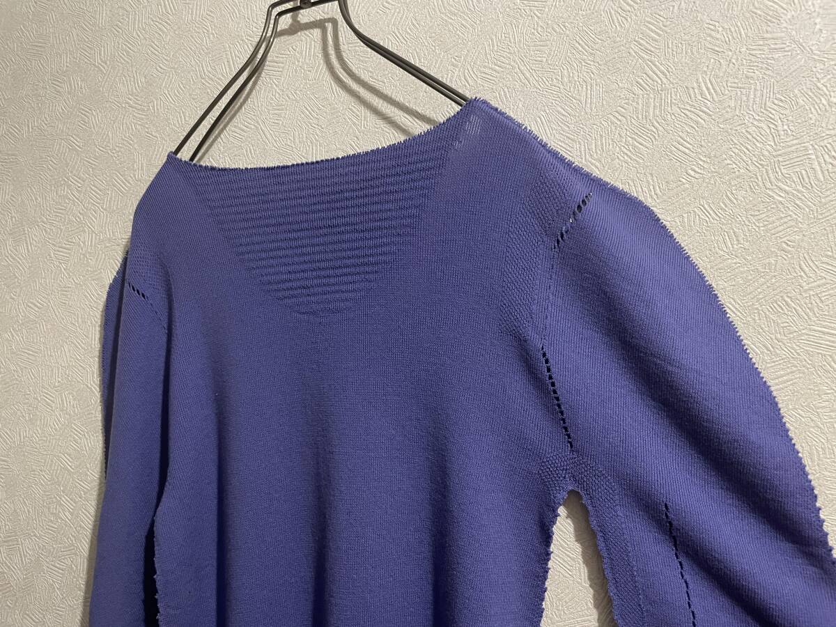 ◯ ISSEY MIYAKE A-POC フラット ニット カットソー / イッセイミヤケ エイポック セーター コットン パープル 2 Ladies #Sirchive ◯ ISSEY MIYAKE A-POC フラット ニット カットソー / イッセイミヤケ エイポック セーター コットン パープル 2 Ladies #Sirchive
