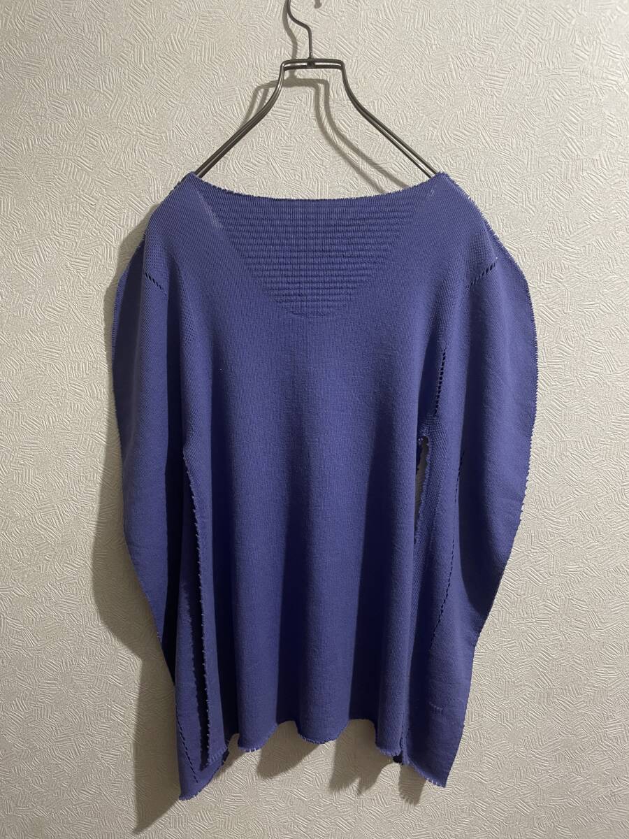 ◯ ISSEY MIYAKE A-POC フラット ニット カットソー / イッセイミヤケ エイポック セーター コットン パープル 2 Ladies #Sirchive ◯ ISSEY MIYAKE A-POC フラット ニット カットソー / イッセイミヤケ エイポック セーター コットン パープル 2 Ladies #Sirchive