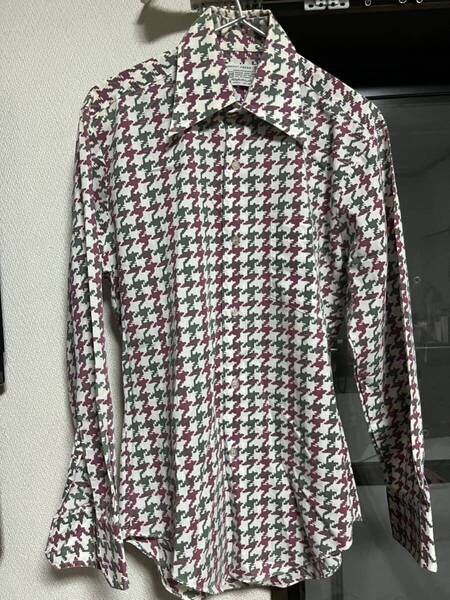 vintage 70年代 ポリシャツ 長襟 襟芯 k mart 60s 70s 80s 古着 レトロ アンティーク ビンテージ 明治 大正 昭和