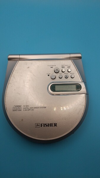 K158 FISHER Z-ACDP1 COMPACT DISC PLAYER /ポータブルCDプレーヤー/ディスクマン 簡易確認&簡易清掃OK 現状品 送料無料