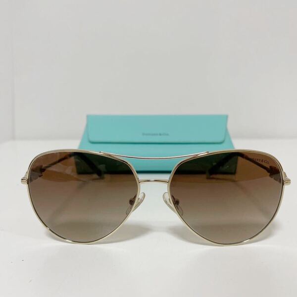 TIFFANY&Co. ティファニー TF3083B ティアドロップ サングラス ゴールド 中古