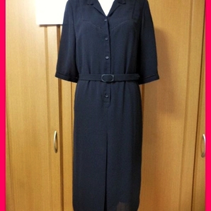 送料無料★6分袖ワンピース ブラック SOIR BENIR東京ソワール 美!梯子レース 結婚式披露宴/二次会/イベント/発表会/謝恩会/フォーマル