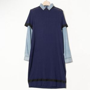 価格8万円程●DIESEL レイヤードニットワンピース 長袖 膝丈 XS