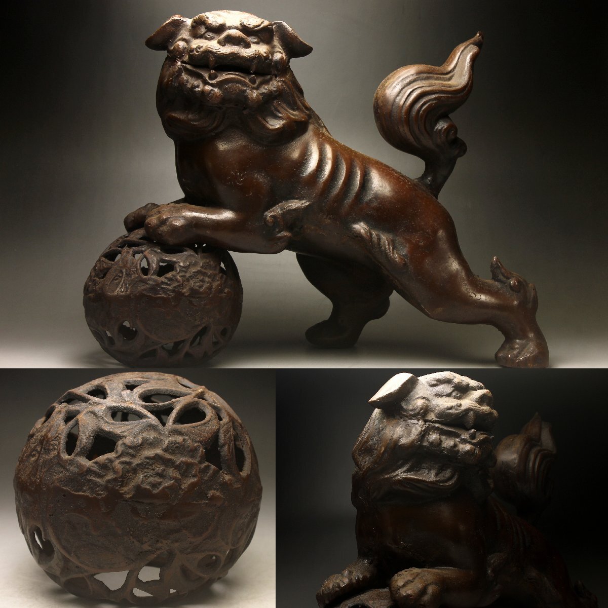 Yahoo!オークション -「獅子 置物」(鉄製) (金属工芸)の落札相場 Yahoo!オークション -「獅子 置物」(鉄製) (金属工芸)の落札相場