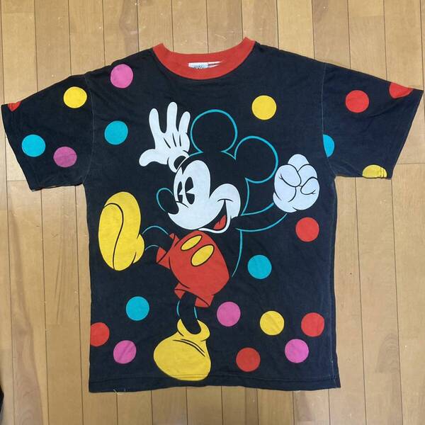 ビッグサイズ! Disney 90年代 ミッキー 総柄Tシャツ ディズニー 90s