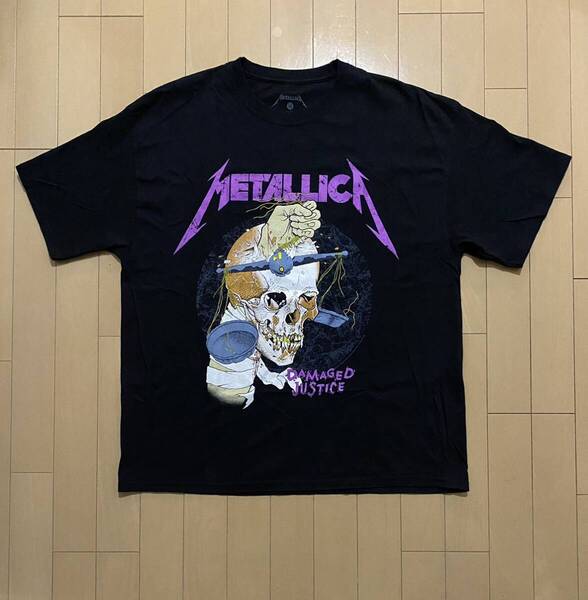 メタリカ Tシャツ ブラック XLサイズ METALLICA 黒 2 バンドTシャツ 古着