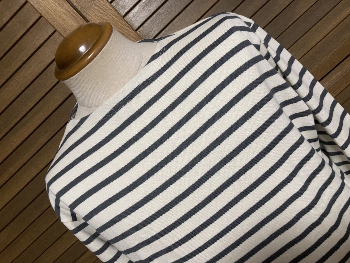 新品 アルモラックス(仏) ブルトンシャツ(長袖ボートネックボーダーシャツ)5(L~XL位) 定価1.9万円