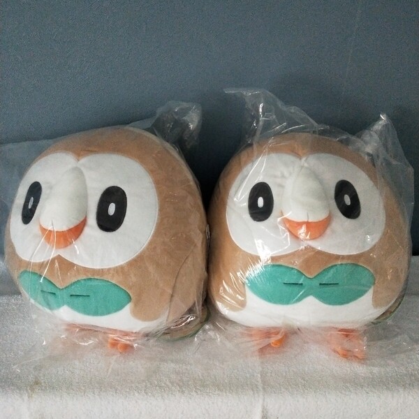 2点 ポケモン モクロー 等身大 もっちりまんまるクッション ぬいぐるみ クッション ポケモンセンター