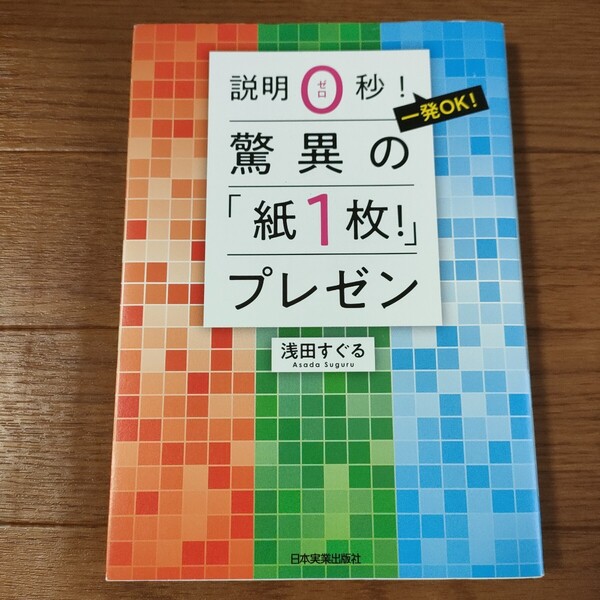 ★送料無料 I 即決♪ 説明0秒!一発OK!驚異の「紙1枚!」プレゼン (説明0秒!一発OK!) 浅田すぐる/著 サイン入り vv⑨