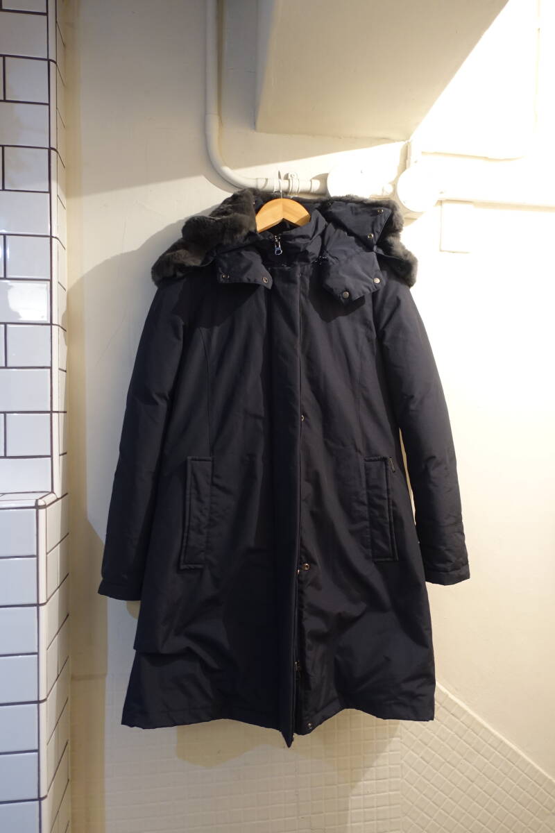 ◎WOOLRICH ウールリッチ サイズXS ダウン コート 1702094 BOW BRIDGE ラビットファー ダウンコート