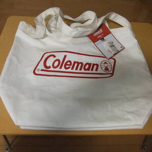 限定1点【廃盤/未使用】Coleman ロゴトート コールマン 新品タグ付き ショルダーストラップ SHOULDER TOTE コットン15L 2WAY デッド 蔵出し