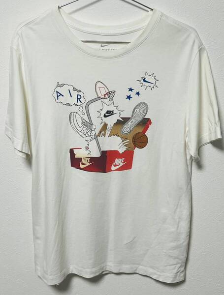 NIKE Tシャツ Mサイズ 希少 ホワイト スニーカー柄 古着 半袖 プリント Tシャツ