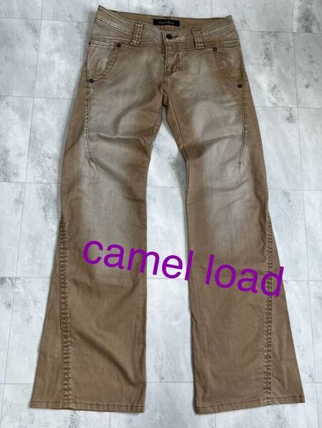 Camel Road キャメルロード フレアパンツ ブーツカット W61 ベージュ 茶系 ストレッチパンツ ジーンズ