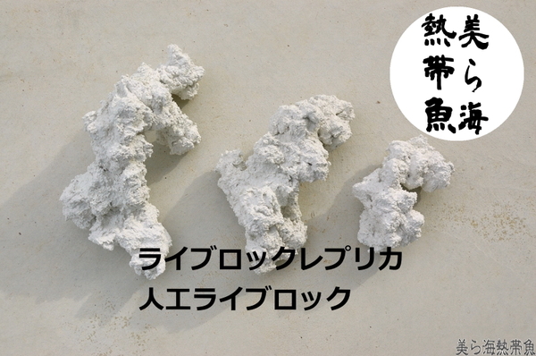 レプリカサンゴ岩「L/M/Sサイズ各1個合計3個セット」「送料無料」「ライブロックレプリカ/人工ライブロック」【美ら海熱帯魚】