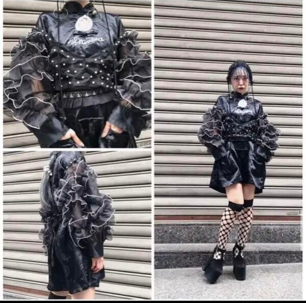 Barrack Room バラックルーム リメイクワンピース ビスチェ付き ゴスロリ レース パール