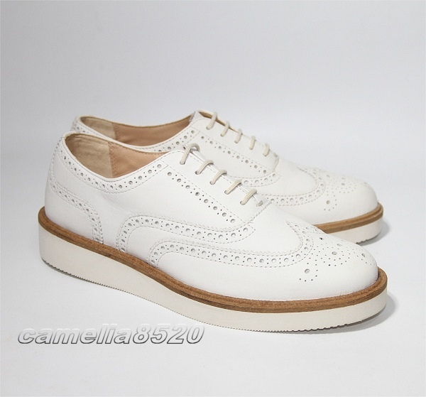 クラークス ブローグ オックスフォード ウィングチップ オフホワイト US9 UK6.5 EU40 約25cm インド製 未使用 Clarks Baille 26157412