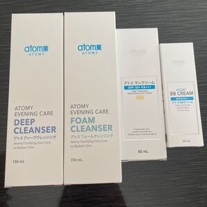 アトミ フォームクレンジングメイク落とし&洗浄料洗顔&BBクリーム&日焼け止め新品4本セット 送料込み使用期間26年以後