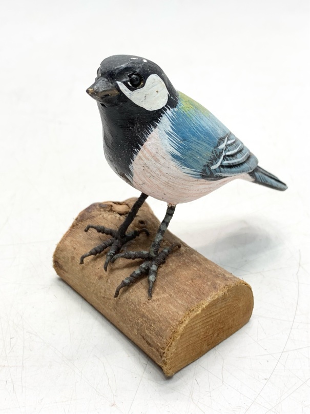 Amazon.co.jp: 木彫りの鳥 シジュウカラ バードカービング