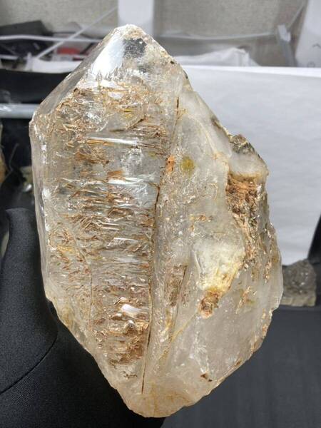 【コレクション品】インド カルール産 エレスチャルクオーツ (骸骨水晶) 原石 約2.1kg