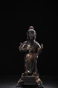 *珍品旧蔵* 清時代 銅拓金 国士無双 韓信 造像 古置物 賞物 極細工 古美術 古美味 K0827