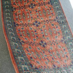 126×80cm パキスタン手織り絨毯 Fine Quality