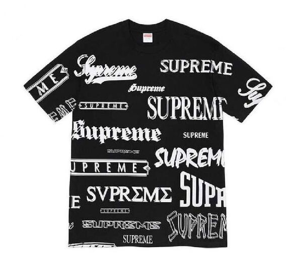 【新品 未使用 送料無料】20FW Supreme Multi Logo Tee Black シュプリーム マルチ ロゴ Tシャツ ブラック 黒 L