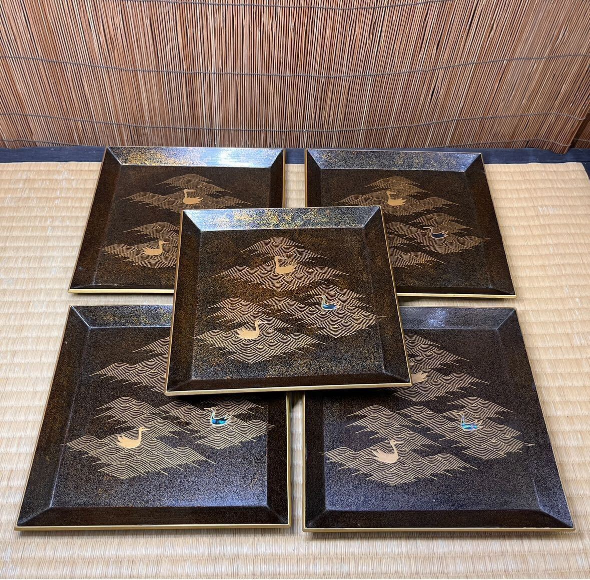 漆芸 蒔絵 螺鈿 四方盆 Yahoo!オークション -「螺鈿 四方盆」(漆芸) (工芸品)の落札相場