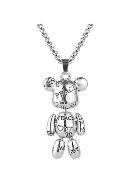 ネックレス メンズ ステンレス レディースネックレス ストリートヒップホップ アクセサリー ペンダント くま ベア