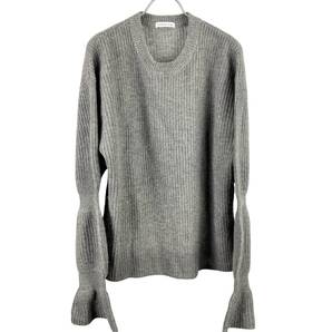 【30%OFF】DESIGNERS REMIX(デザイナーズリミックス) Puff Sleeve Carmen Drape Knit Sweater (grey)