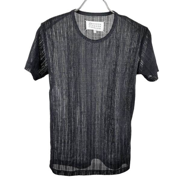 【20%OFF】Maison Margiela(メゾン マルジェラ) Mesh Design Fit T Shirt (black)