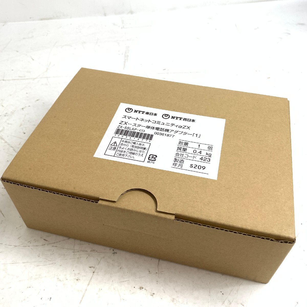 f001 G 3.未使用新品 NTT西東日本 ZX-スター単体電話機アダプター ZX-SSLAP-(1) 応答装置