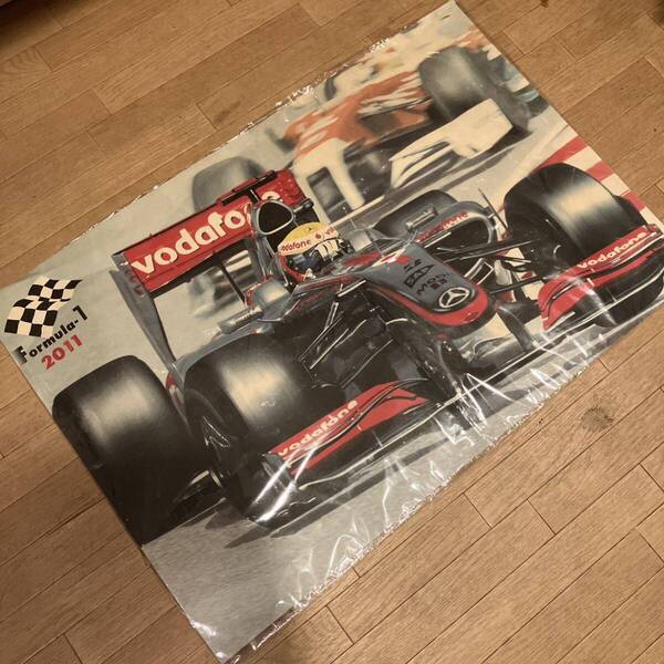 希少!入手困難!Formula-1 2011 F1 レーシング 特大 ポスター Vodafone McLaren Mercedes ボーダフォン マクラーレン メルセデス