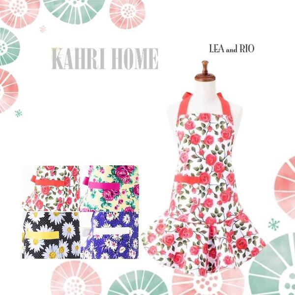 KAHRI HOME - カーリ ホーム - エプロン KEQ19 KEQ20 KEQ21 KEQ22 フリーサイズ 前掛け キッチンウェア 雑貨 キッチン おしゃれ
