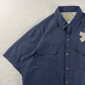 Vintage PROFEL ナイロン ロゴ プリント メッシュ アウトドア デザインシャツ