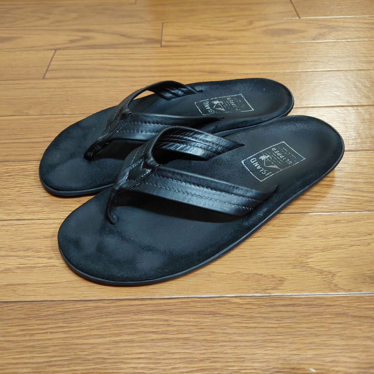  slipper　レザー ビーチサンダル 27cm ブラック 黒 9 Yahoo!オークション -「Island Slipper レザーサンダル Black